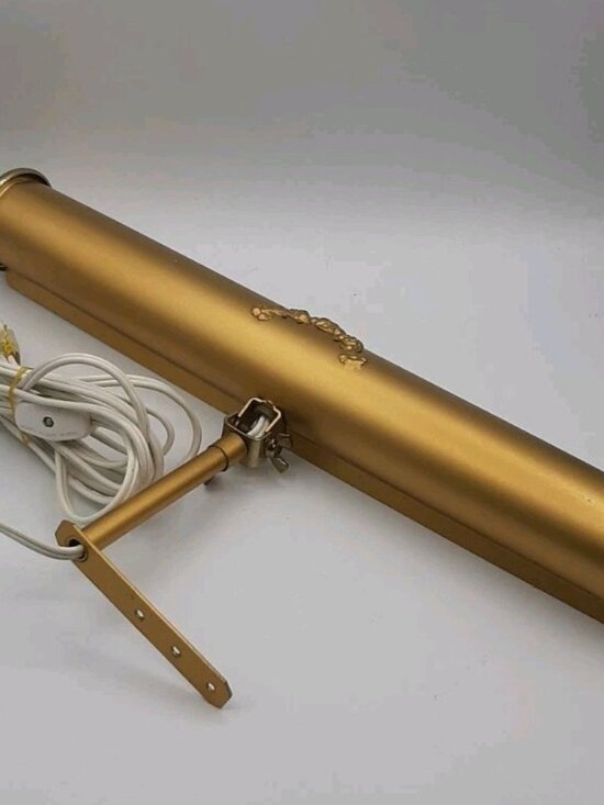 Vintage Mid Century Modern 15 in Picture Painting Wall Mounted Art Light Lamp - Picture 3 of 9